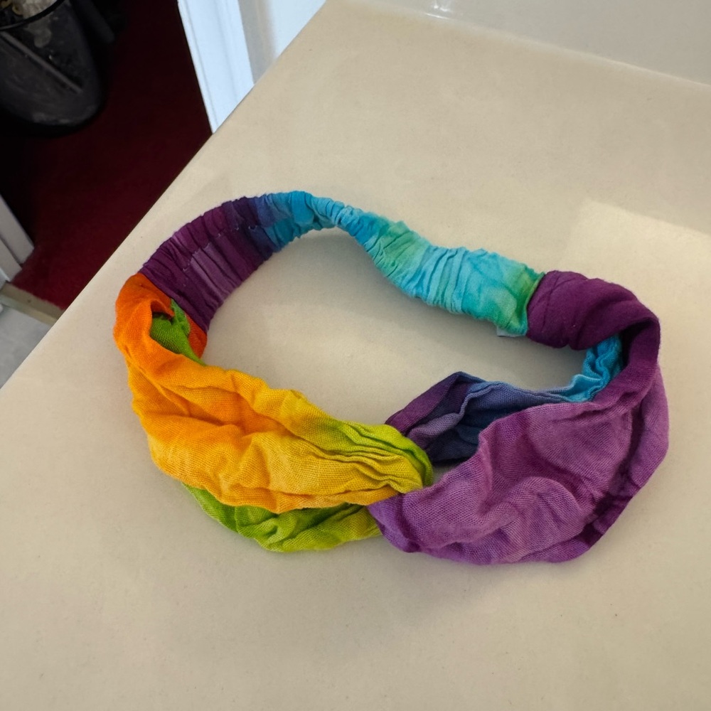 Multicolor Tie-Dye Stretch Headband - Women’s Hair Accessory